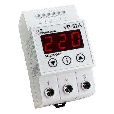 Реле напруги DigiTop VP-32A 32A (БАР'ЄР НА ДИНРЕЙКУ)