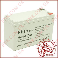 Акумулятор свинцево-кислотний Elite lux 12v 7.2a/20HR (6-FM-7.2)
