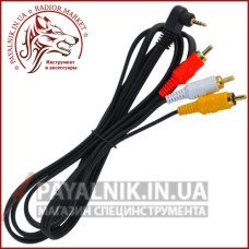 Кабель mini jack 2.5mm 4 pin - 3 RCA 1.5м (відео-аудіо) Tcom