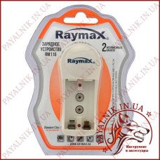 Зарядний пристрій RAYMAX RM116 для 2-х акумуляторів AA та AAA + крона Зарядний пристрій RAYMAX RM116 для 2-х акумуляторів AA та AAA + крона