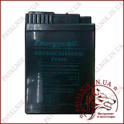 Акумулятор Energycell 6v 4ah з вирізом (плоскі контакти)