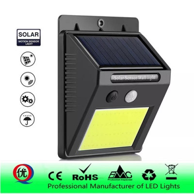 Ліхтар світильник на стіну Solar 609-30 COB сонячна панель + датчик руху
