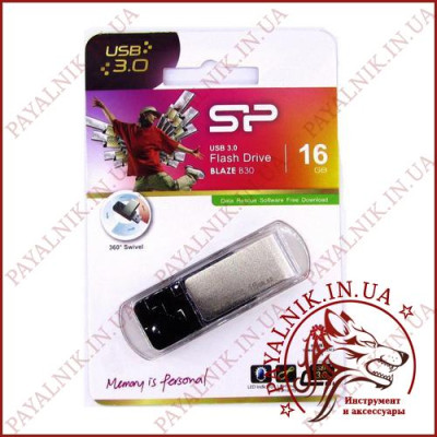 Пам'ять USB 3.0 Silicon Power Blaze B30 16Gb Black