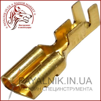 Конектор Takel плоский без ізоляції "мама" DJ623 6.3B (1,0-1,5/6,3-0,5) 0,3мм (1шт)