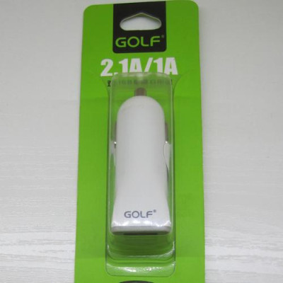 Автомобільне зарядне GOLF 2 USB 2.1A (GF-C2)
