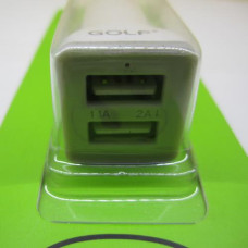 Автомобільне зарядне GOLF 2 USB 2.1A (GF-C2)