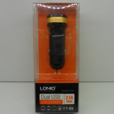 Автомобільне зарядне LDNIO 2 USB 2.1A (C21)