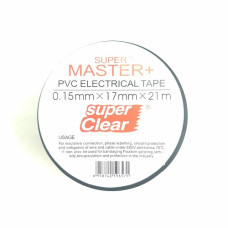 Ізолента Super Master+ 21м., 17мм., 0.15мм. 600V чорна Ізолента Super Master+ 21м., 17мм., 0.15мм. 600V чорна