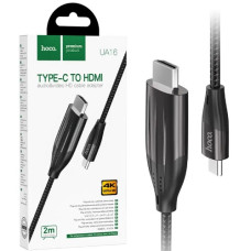 Адаптер перехідник Hoco UA16 4K Type-C to HDMI 2m темно-сірий