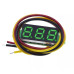 Вольтметр DC 0-100V 0.28" цифровий, без корпусу, зелений (три дроти)