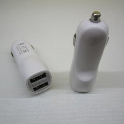 Автомобільне зарядне 2 USB 2.1A (1A) короткий штекер