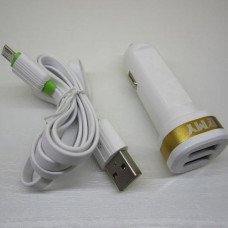 Автомобільне зарядне EMY 2 USB з кабелем micro USB (MY-121)