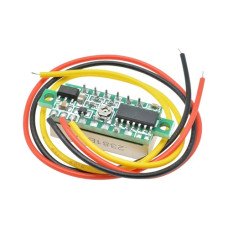 Вольтметр DC 0-100V 0.28" цифровий, без корпусу, зелений (три дроти) Вольтметр DC 0-100V 0.28" цифровий, без корпусу, зелений (три дроти)