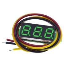 Вольтметр DC 0-100V 0.28" цифровий, без корпусу, зелений (три дроти) Вольтметр DC 0-100V 0.28" цифровий, без корпусу, зелений (три дроти)
