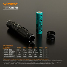 Ліхтарик ручний Videx VLF-A105RH 1200Lm 5000K