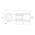 Накінечник Tcom кільцевий з ізоляцією RV 3,5-6 (2,5-4мм), отвір 6,5мм, чорний, 1шт.