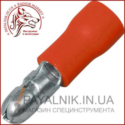 Конектор Takel круглий з ізоляцією MPD 1.25 (4мм.) (роз'єм "тато") 1 шт.