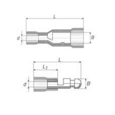Конектор Takel круглий із ізоляцією FPD5.5 (5мм.) (Роз'єм "мама") 1 шт.