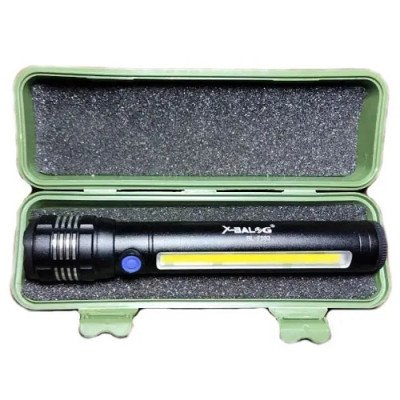 Ліхтарик з бічним світлом X-Balog BL-F983, Li-on, Micro USB, кейс