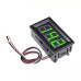 Вольтметр DC 0-100V цифровий ЗЕЛЕНИЙ вбудований (три дроти)
