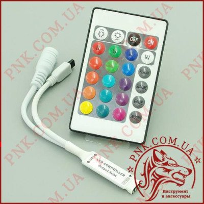 Контролер RGB OEM 12-24V 6A 2 канали по 3A, ІЧ пульт 2.4GHz