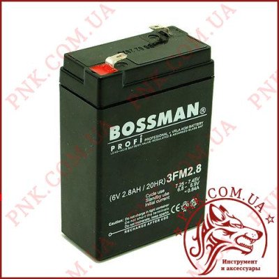Акумулятор свинцево-кислотний Bossman Profi 6V 2.8AH (3FM2.8)