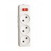 Колодка потрійна з вимикачем Luxel Aura 250V 10A (7421)