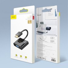 Конвертер перетворювач Baseus HDMI to VGA + гніздо 3.5мм. (CAHUB-AH01)