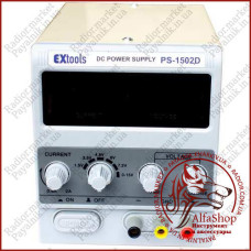 Лабораторний блок живлення EXtools PS-1502D, 15B, 2A (12-1401)