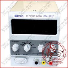 Лабораторний блок живлення EXtools PS-1502D, 15B, 2A (12-1401)