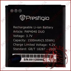Акумулятор телефону Prestigio PAP4040 DUO 1500mah