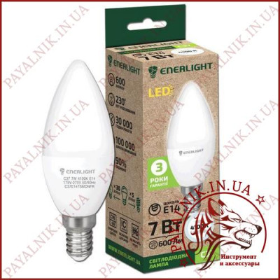 Лампа світлодіодна ENERLIGHT C37 7W 4100K E14