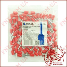 НакІнечник Takel втулочний з ізоляцією HB 1/8 (100шт)