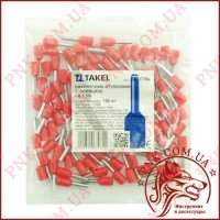 НакІнечник Takel втулочний з ізоляцією HB 1/8 (100шт)