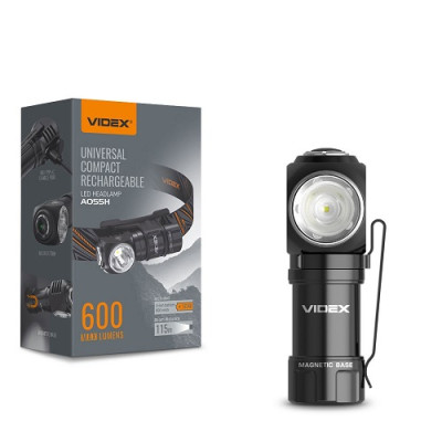 Ліхтарик налобний Videx VLF-A055H 600Lm 5700K
