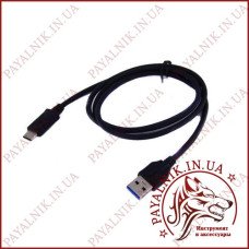 Шнур шт.USB 3.0 type C - шт.USB A, 1м., чорний