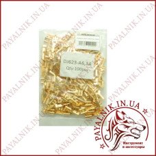 Конектор Takel плоский без ізоляції "мама" DJ623 6.3A (0,5-0,8/7,3-0,35) L18mm (100шт)