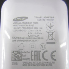Мережевий зарядний набір Samsung блок Fast USB 5.2v 2a 9v 1.67a + кабель (оригінал)
