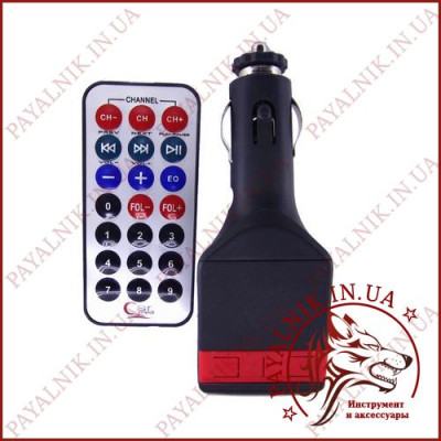 ФМ Модулятор FM-04 12V, T-Flash, MP3, AUX, пульт