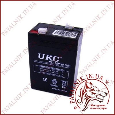 Акумулятор свинцево-кислотний UKC 6v 4.5a