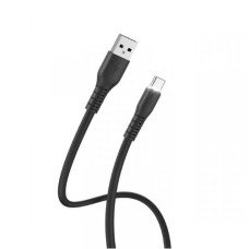 Кабель HOCO X44 Soft silicone charging data cable для Type-C 2,4A 1m. Black