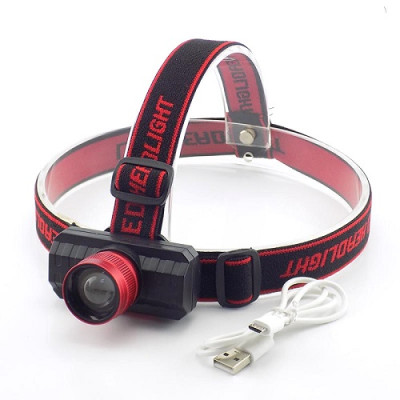Ліхтар налобний від акумулятора Li-on 18650 BL-8102 зарядний від Micro USB