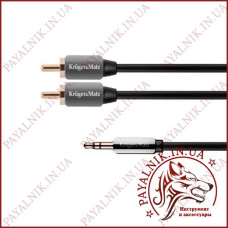 Кабель штек. jack 3.5 - 2RCA stereo 3.0m Kruger&Matz