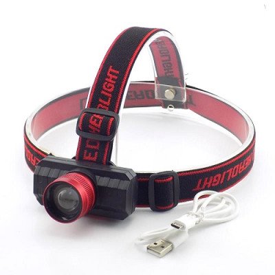 Ліхтар налобний від акумулятора Li-on 18650 BL-8102 зарядний від Micro USB