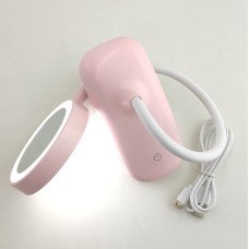 Настільна LED лампа на прищіпці, 24 LED, 4W, 6500K, рожева (BL-7300-pink)