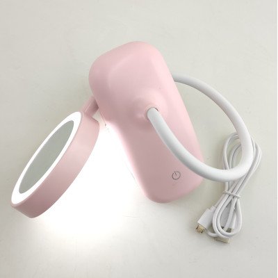 Настільна LED лампа на прищіпці, 24 LED, 4W, 6500K, рожева (BL-7300-pink)