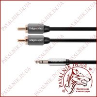 Кабель штек. jack 3.5 - 2RCA stereo 3.0m Kruger&Matz