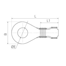Накінечник Takel кільцевий без ізоляції DJ431 5B (1-1, 5/5) (1шт)