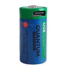 Акумулятор QUANTUM CR123A 16340 3.7v 450mAh Li-Ion + Type C зарядне