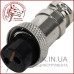Роз'єм MIC 322, (гніздо), монтажний, 2pin, діаметр - 16мм (1-0401)